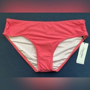 NWT Calvin Klein Women’s Coral Bikini Bottom, Size Large